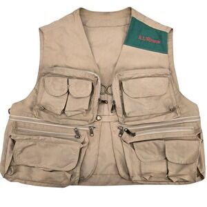 R.L. Winston Fly Fishing Vest Tactical Pockets Nylon Outdoor Made In USA Med